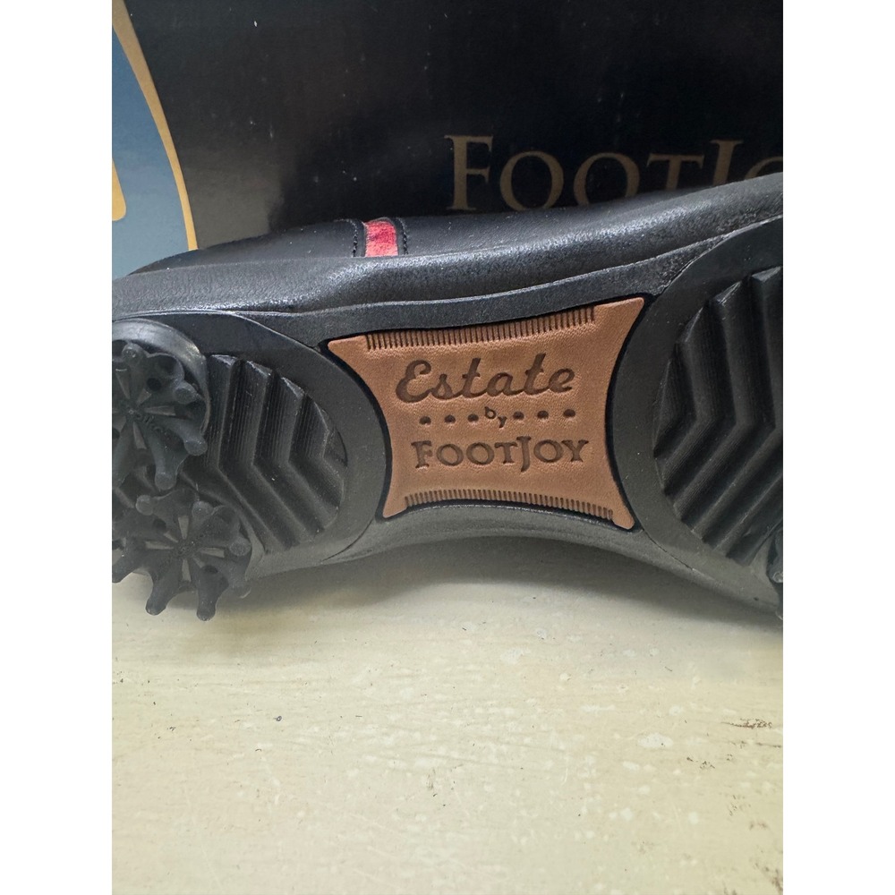 FootJoy Estate Collection Womens Golf Shoes Black Red Leather Spike 99383 Size 6 - Picture 2 of 10